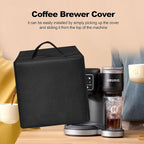 Cold Brew Coffee Maker Cover Drip Coffee Maker Lid Waterproof Antistatic Nylon Case for K-Duo Gen2/K-Cup Gen1 Hot & Iced Single Serve & Carafe Coffee Make 72oz (Black)
