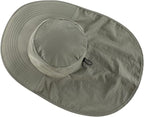 Home Prefer Outdoor UPF50+ Sun Hat Wide Brim Mesh Fishing Hat with Neck Flap