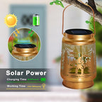 Solar Lantern Outdoor Waterproof Gorilla Garden Decor Christmas Gifts for Women Mom Grandma Hanging Solar Lights Metal Decor for Outside,Backyard,Patio