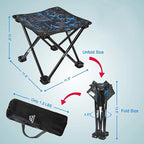 Folding Camping Stool Portable Chair Mini Foldable Stool for Adults Fishing Hiking Gardening and Beach with Carry Bag(Camouflage)