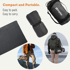 4-in-1 Large Camping Blankets - Waterproof, Windproof Fleece Outdoor Blankets for Stadium, Sports, Car, Concert - 81"x57", Portable (Dark Gray)