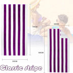 Exclusivo Mezcla 2 Pack Cotton Oversized 35x70 Inches Cabana Stripe Beach Towels, Super Absorbent Soft Plush Pool Bath Towel (Purple)
