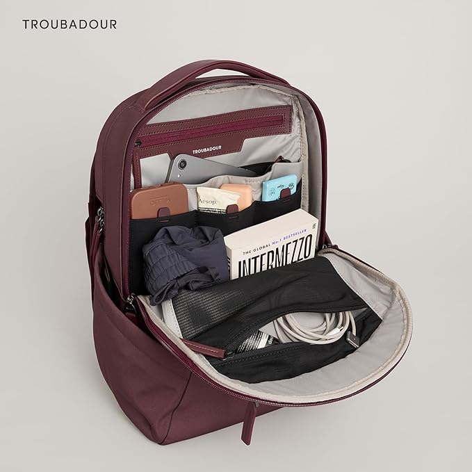 Troubadour Apex 4.0 Compact - 16L Premium Laptop Backpack - Ergonomic & Water Resistant - Designed for Work and Travel - Bronze Red