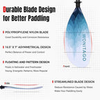 Kayak Paddle Carbon Fiber Shaft and Reinforced Nylon Blade, Adjustable Kayaking Oars, 3 Piece, 230-250 cm/90-98 Inches,210-230 cm/82-90 inches