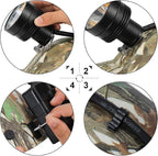 10W LED Coyote Hog Coon Hunting Lights, Rechargeable Hunter Headlamp, Waterproof 60000LUX Super Bright LED Predator Hunter Head Light & 3 Colors (White Red Green), 7 Position Switch