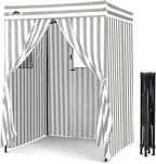 EAGLE PEAK Flex Compact 5x5 Pop-up Canopy Changing Room, Portable Privacy Dressing Room for Indoor Fashion Photoshoots, Camping, or Pool, Gray/White