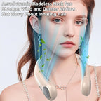 Portable Neck Fan,Hands Free Personal Wearable Bladeless Fan,6000mAh USB Rechargeable,360° Cooling,LED Display,4-Speeds,Birthday Gifts for Men Women Dad Mom,Outdoor Indoor Travel Camping (Brown)