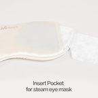 Luxury Silk Sleep Mask with 22mm Mulberry Silk, Velvet Elastic Band, Heat Therapy Pocket, and Travel Pouch, White Color