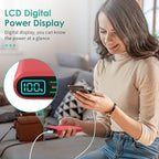 Portable Charger 38800mAh,LCD Display Power Bank,5 USB Outputs Battery Pack Backup,USB-C in&out Dual Input Phone Charging Compatible with iPhone 16/15/14/13 Pro,Android Samsung Galaxy Pixel Nexus-Red