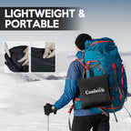 Camping Blanket, 2-in-1 Wearable Puffy Camping Blanket with Hood & Snap Buttons Waterproof Lightweight Travel Blanket Converts to Pillow for Backpacking, Beach, Picnics, Stadium (Black)