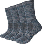 EnerWear 4 Pack Women's Merino Wool Outdoor Hiking Trail Crew Sock