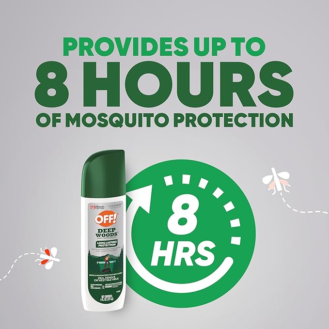 OFF! Deep Woods Insect Repellent VII Spritz, Bug Spray with Long Lasting Protection from Mosquitoes and Ticks, 6 oz