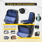 Durable Leather Laptop Business Backpack Perfect for Men & Women, Work Backpack Fits 15.6 Inch, Premium Quality Travel Bag with USB Charging Port, Water-Resistant, Bookbag with Multiple Pockets