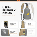 SKYSPER Sling Bag RFID Crossbody Sling Backpack Cross Body Shoulder Bag Travel Hiking Daypack for Women Men