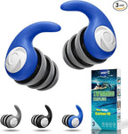 Waterproof Swimming Ear Plugs for Adults - 3 Pairs of Reusable Soft Silicone Swim Earplugs,Perfect for Surfing, Diving,Pool,Showering and Other Water Sports - Keep Water Out and Ear Protection
