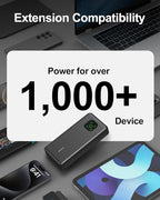 65W Power Bank, 25000mAh Travel Essential USB C Laptop Portable Charger, 100W Total Fast Charging Battery Pack for MacBook Dell XPS iPad Tablet Steam Deck iPhone 17-12 Series Samsung Switch and More