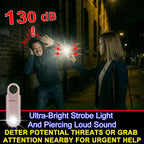 130dB Personal Safety Alarm Ultra Bright Strobe Light Loud Sound Keychain Siren with Carabiner for Women, School Children, Night Runners. Hiking Alarm Bear Deterrent. SOS Emergency Alerts. Hot Pink