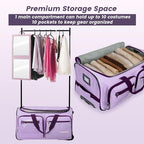 Fanwoli 28" Dance Bag with Garment Rack | Ultra-Light Collection| More Lightweight & Wear-Resistant| Ideal Competition Duffle Bag for Dancers Livestreamer Athletes