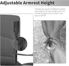 Heavy Duty Folding Chair 500LB Capacity, Oversized Camping Chairs with Cup Holder, Cooler Bag & Storage Pouch, Double-Layer Fabric, Outdoor Chairs for Sports, Lawn Chairs (2, Black Grey, Extra Large)