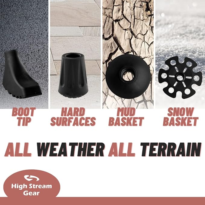 Walking Sticks for Men & Women - 14.5" Foldable Hiking Poles for Backpacking, Exercising and Traveling, Set of 2 Aluminum Nordic Collapsible Trekking Poles