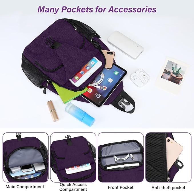 MOSISO Sling Backpack Travel Hiking Daypack, Crossbody Convertible Sling Bag with Front Pocket One Shoulder Chest Bag