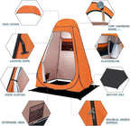 BRIAN & DANY Pop Up Shower Tent, Portable Privacy Camping Changing Tent, Camp Toilet Bathroom Pod with Rain Shelter & Windows, UPF 50+ & Waterproof, 47.2" x 47.2" x 74.8"