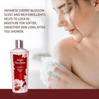 Japanese Cherry Blossom Bath and Body Set Shower Gel and Body Cream - Nourishing and Moisturizing Daily Skincare - 8 fl.oz / 236mL Each, Birthday Anniversary Wedding Gifts for Her and Him