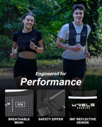 Running Vest with Running Water Bottle,Adjustable Reflective Hydration Vest with Waterproof Phone Holder for Women Men,Lightweight Water Vest for Outdoors