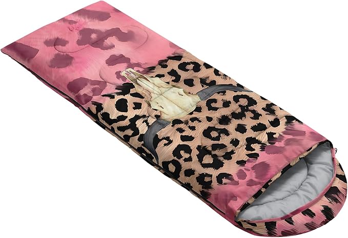 AILONEN Pink Lovely Rabbit Sleeping Bag for Girls Kids Adults,Warm and Cool Weather,Lightweight,Waterproof Backpacking,Cartoon Flowers Printed Bunny Sleeping Bag for Camping