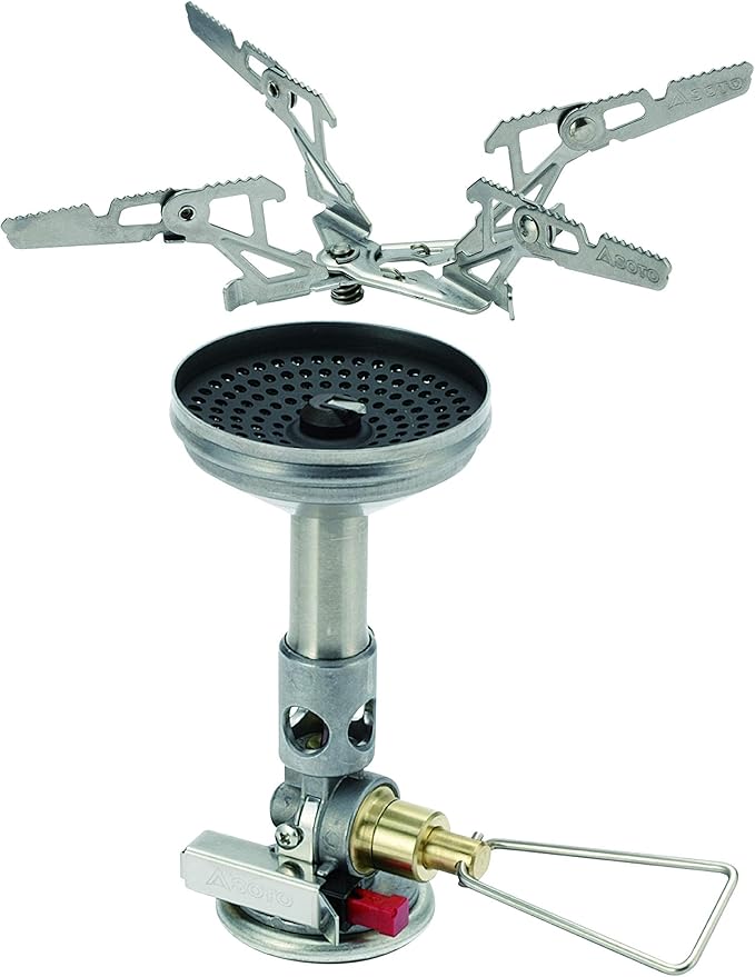 SOTO WindMaster Canister Stove with 4Flex for Windy Weather - Lightweight and Durable Backpacking Camp Stove, Compact Portable Camping Stoves for Hiking and Outdoor Cooking - Canister Not Included