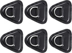 TOBWOLF 6 Pack 3.54" / 9cm Stainless Steel D-Ring Patch for Inflatable Boat Kayak Dinghy SUP, Triangular D-Ring PVC Patch Stand-Up Paddleboard Canoe Rafting Accessories, NO Glue Included