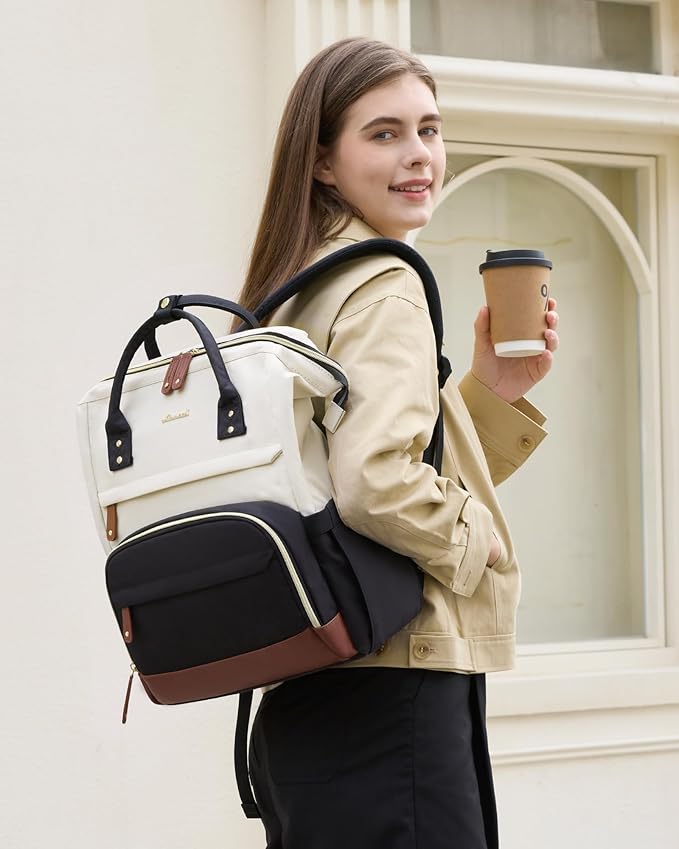 LOVEVOOK Laptop Backpack for Women, 15.6 Inch Work Business Backpacks Purse With Large Capacity, Waterproof Nurse Bag College Backpack, Waterproof Casual Daypack for Travel