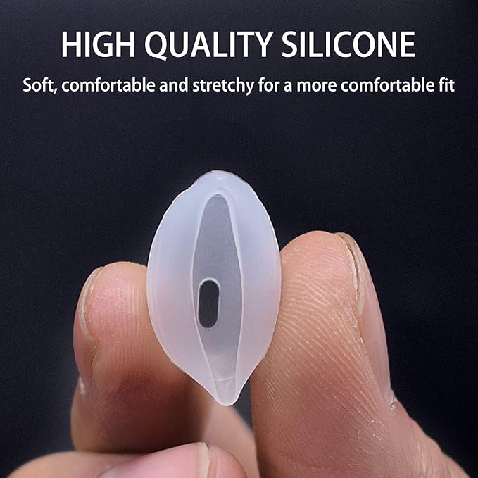 EKIND 4 Pcs Ear Cover Anti-Slip Silicone Soft Replacement Sport Earbud Tips Compatible for iPhone 7 / 6S / 6 Plus / 5S / 5C / 5 Headphones Earphones Protective Accessories (Black)