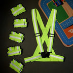 Hercicy 30 Pcs Reflective Vest High Visibility Safety Vests, Adjustable Bright Neon Lightweight Strap Gear (Yellow)