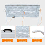 6 FT Folding Table with Carry Handle, Portable Fold-in-Half Plastic Table, Rectangle Foldable Table for Indoor/Outdoor White