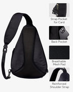WATERFLY Sling Bag Crossbody Backpack: Over Shoulder Daypack Casual Cross Chest Side Pack