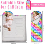 Camping Sleeping Bag for Kids Girls Boys,3 Season Warm Sleeping Bag Waterproof Portable for Outdoors Traveling,Camping