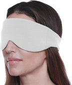 Happyluxe Escape Sleep Mask - Buttery Soft Airplane Eye Mask for Sleeping or Napping in Bed. Machine Washable. - Silver Gray, Made in USA