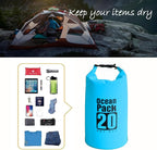 Dry Bag Waterproof Backpack 5L/10L/20L/30L Roll Top Waterproof Bag,Floating Dry bags for Kayaking,Swimming,Boating,Camping,Beach.