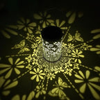 Solar Lanterns Outdoor Waterproof, Butterfly Hanging Solar Outdoor Lantern Birthday Gifts for Women White 1000MAH Solar Lights for Outside, Yard, Pathway, Patio, Garden Decor