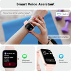 Fitpolo Smart Watch for Women,1.8” Touchscreen, Bluetooth Call, Alexa Built-in,24/7 Heart Rate, SpO2 Monitor, Step Counting, Sleep Tracking, IP68 Waterproof Fitness Tracker Watch for Android iPhone