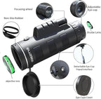 Monoculars for Adults High Powered 10x42 – Compact Waterproof Monocular Telescope with Tripod & Smartphone Adapter – Handheld Mini Pocket Telescope for Bird Watching, Hunting, Hiking, Travel & Gifts