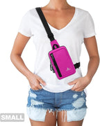 Peicees Small Crossbody Bag for Men Women Mini Sling Bag Travel Running Phone Daypack Cross Body Shoulder Bags, 2 Sizes, Mini Rose