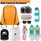 Grneric 60 Pieces Drawstring Backpack Bulk Cinch Sackpack Ployster Drawstring Bags for Gym Party Trip(20 Colors)