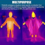 Emergency Blankets Mylar Thermal Blanket (4 Pack) of Space Blanket 82" x62''. Survival Blankets Heavy Duty Camping Gear, First Aid, Green