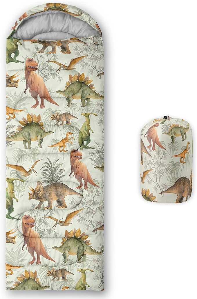 QOOMO Animals Camping Sleeping Bags,3 Season Warm & Cool Weather,Lightweight,Waterproof Sleeping Bags for Adults & Kids,Traveling,and Outdoors,Camping Gear Equipment