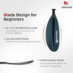 Abahub Kayak Paddle, 90.5 Inches Kayaking Oars for Boating, Canoeing with Free Paddle Leash, Aluminum Alloy Shaft Black/Blue/Green/Orange/Yellow Plastic Blades