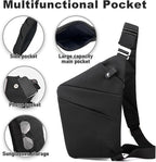 Anti Theft Travel Bag, One Shoulder Large Capacity Cross-body Bag Chest Fashion Lightweight Sling Bags for Travel Sports