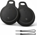 Bluetooth Tracker for Keys, Luggage & Pets – Smart Finder Compatible with iOS & Android, No Monthly Fee, Item Locator by BlissfulTails(2 Pack, Black)