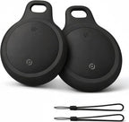 Bluetooth Tracker for Keys, Luggage & Pets – Smart Finder Compatible with iOS & Android, No Monthly Fee, Item Locator by BlissfulTails(2 Pack, Black)